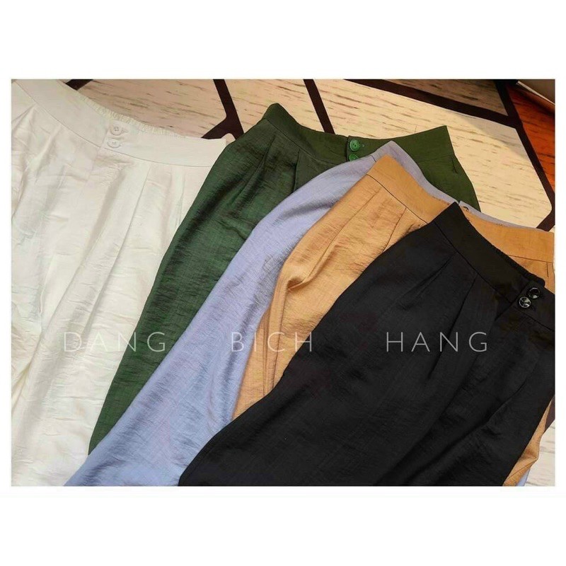 BÁN SỈ QUẦN ĐŨI SUÔNG ỐNG RỘNG DÁNG DÀI CẠP KHOÁ 5 MÀU | BigBuy360 - bigbuy360.vn