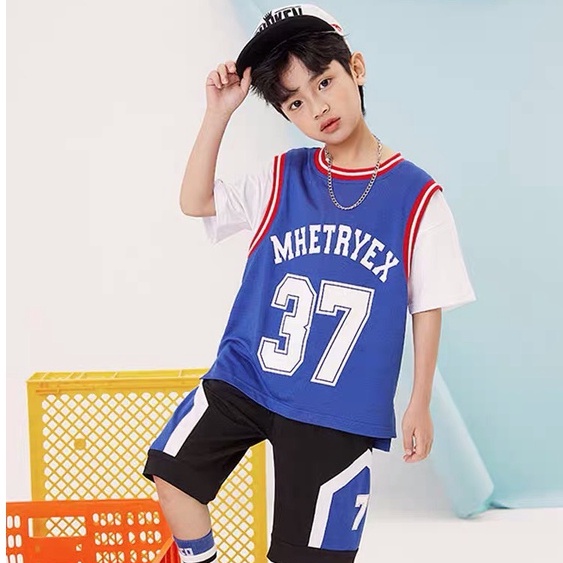 Đồ bộ bé trai Con Xinh cotton tay phối trắng MHETREX 37, thời trang dành cho trẻ em từ 4 đến 10 tuổi