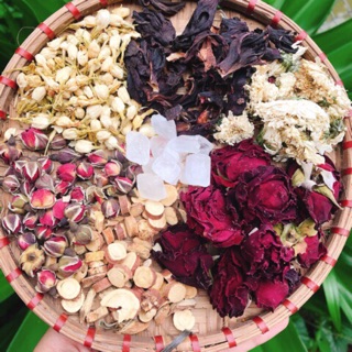 Trà atiso hoa hồng nụ nhài thanh mát