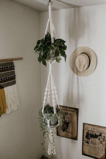 Dây treo chậu hoa dây trang trí macramé
