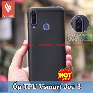 Ốp lưng Vsmart Joy 3 TPU Đen Nhám, Không bám vân tay
