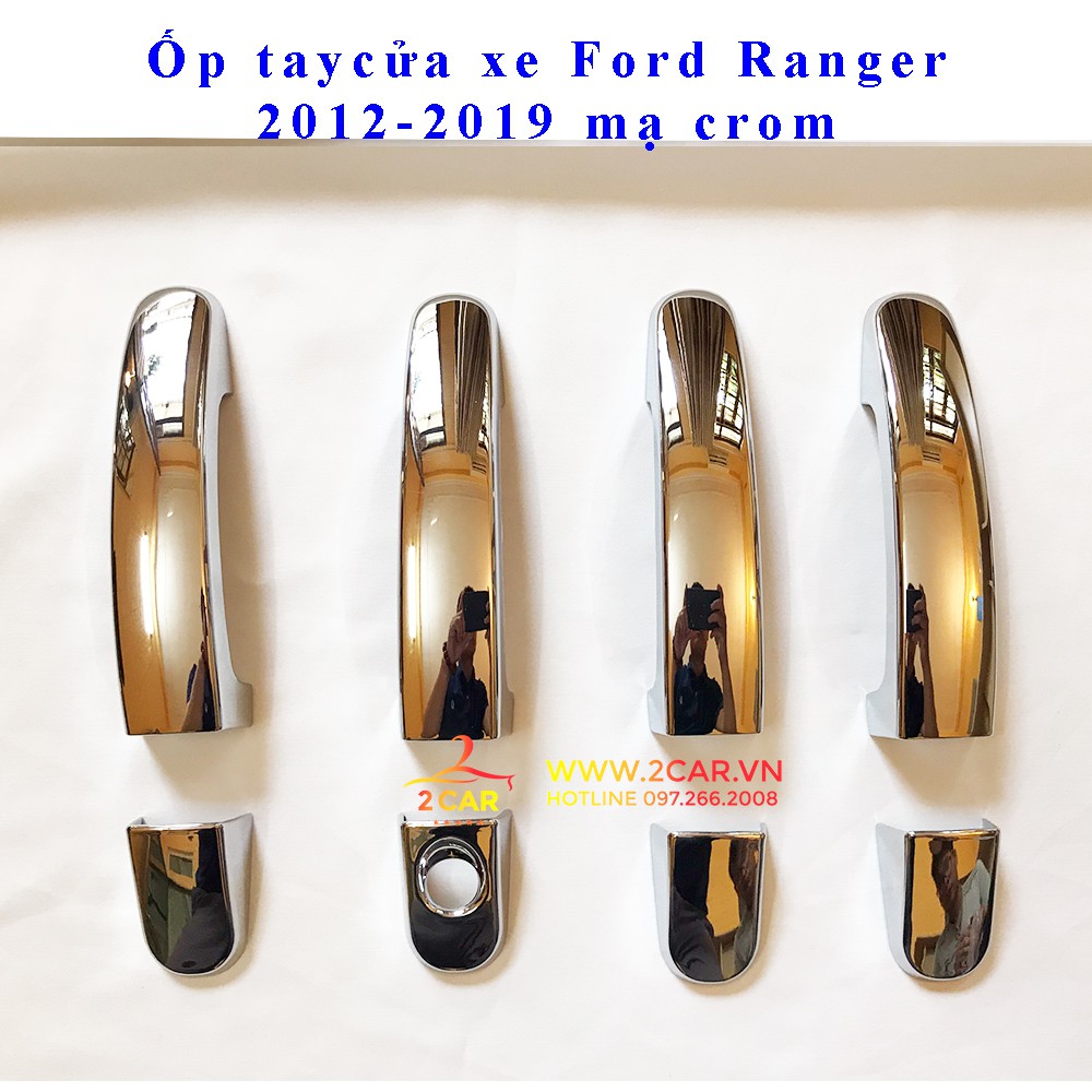 Ốp tay nắm, hõm cửa xe Ford Ranger 2012-2019 mạ crom