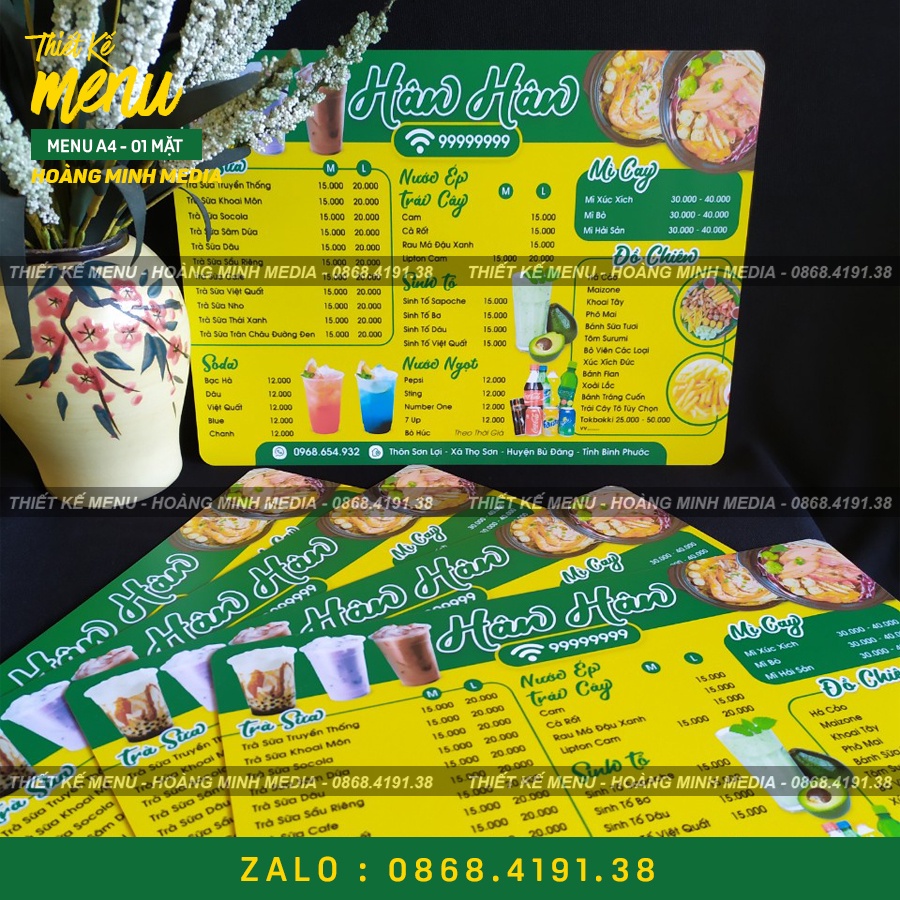 Menu Chống Thấm Nước - A4