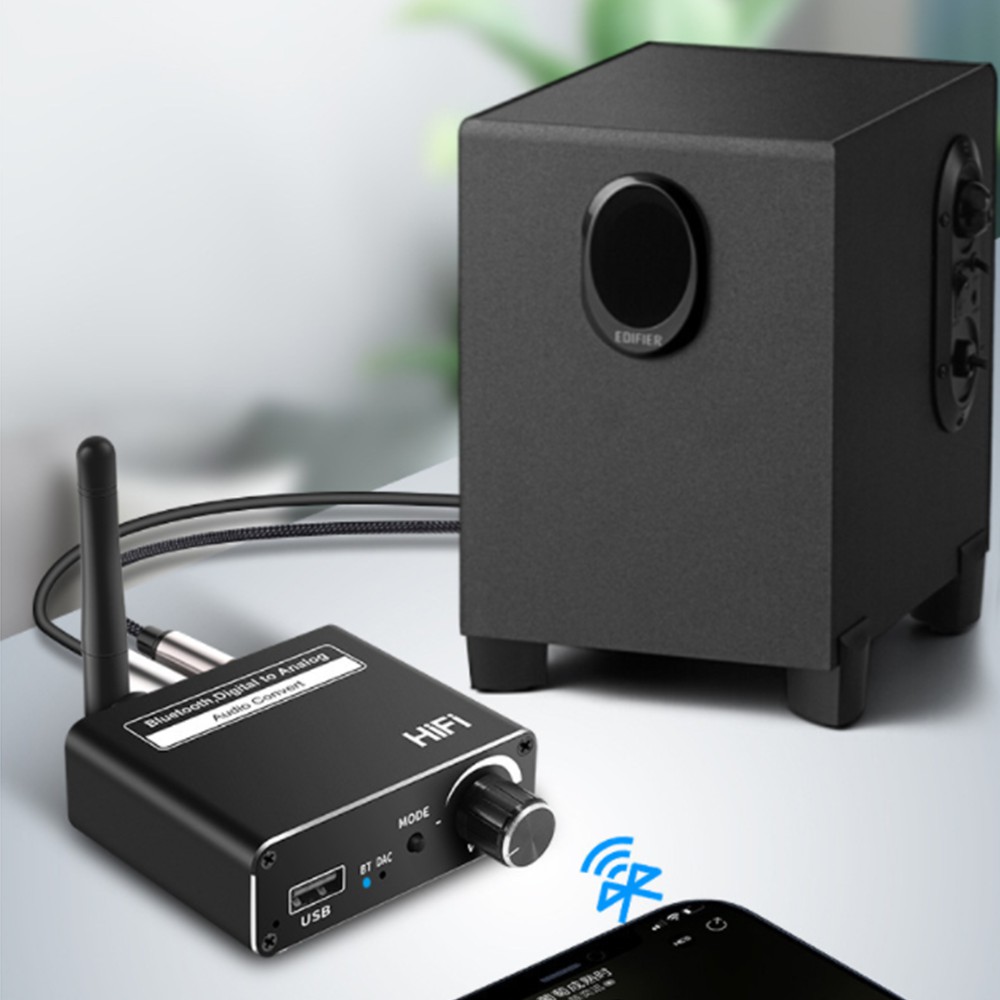 [Mã ELHACE giảm 4% đơn 300K] Bộ thu bluetooth 5.0 hifi, tích hợp DAC, hỗ trợ cắm USB mp3, hỗ trợ cổng quang