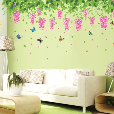 Decal dán tường dàn hoa tigon lớn