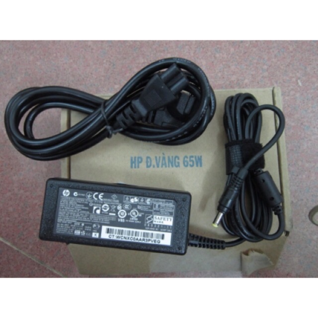 [SALE 10%] Adapter, bộ sạc cho Laptop HP 19V - 3.5A 65W đầu vàng