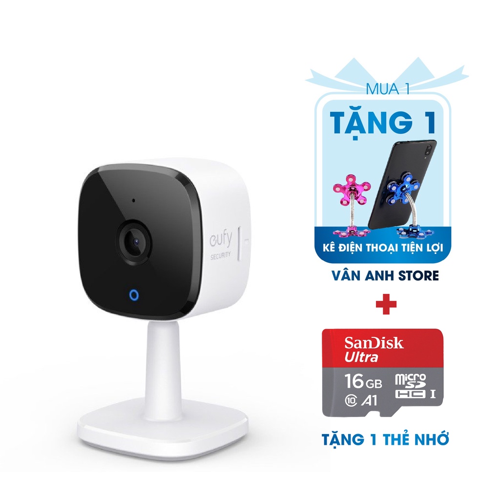 [TẶNG THẺ NHỚ] Camera EUFY Indoor 2k (ANKER) - T8400 - CAMERA TRONG NHÀ SIÊU NÉT CÓ CẢNH BÁO NGƯỜI ĐỘNG VẬT THÔNG MINH