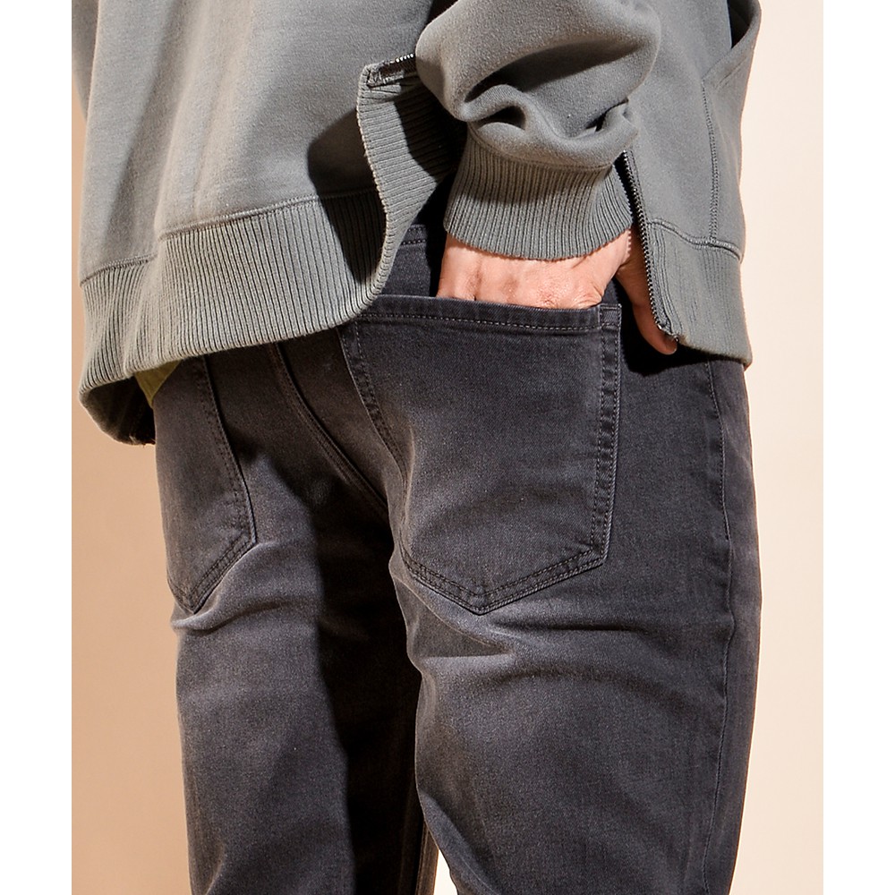 ROUTINE Quần bò nam ghi slim fit Cropped 10F19DPA045