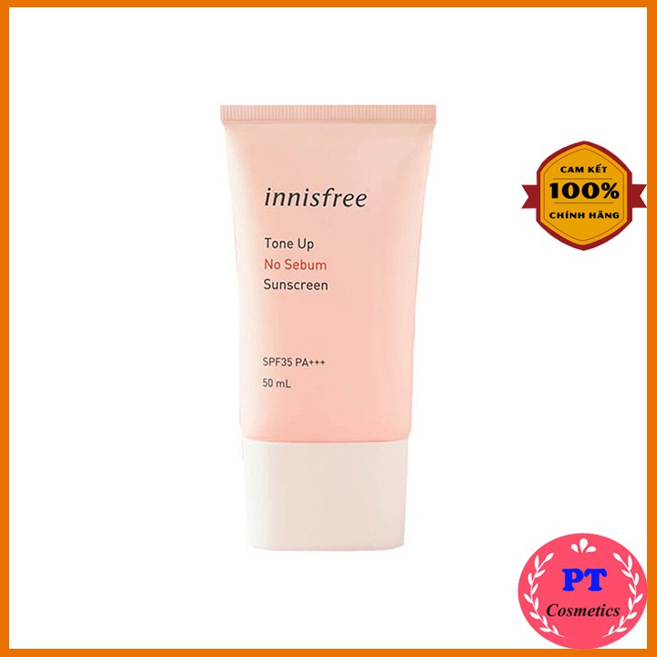 Kem Chống Nắng Nâng Tone, Kiềm Dầu Innisfree SPF 50 Tone Up No Sebum Sunscreen 50ml