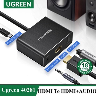 Bộ chuyển đổi ugreen hdmi sang hdmi cổng quang spdif 5.1 audio 3.5mm 40281 - hàng chính hãng