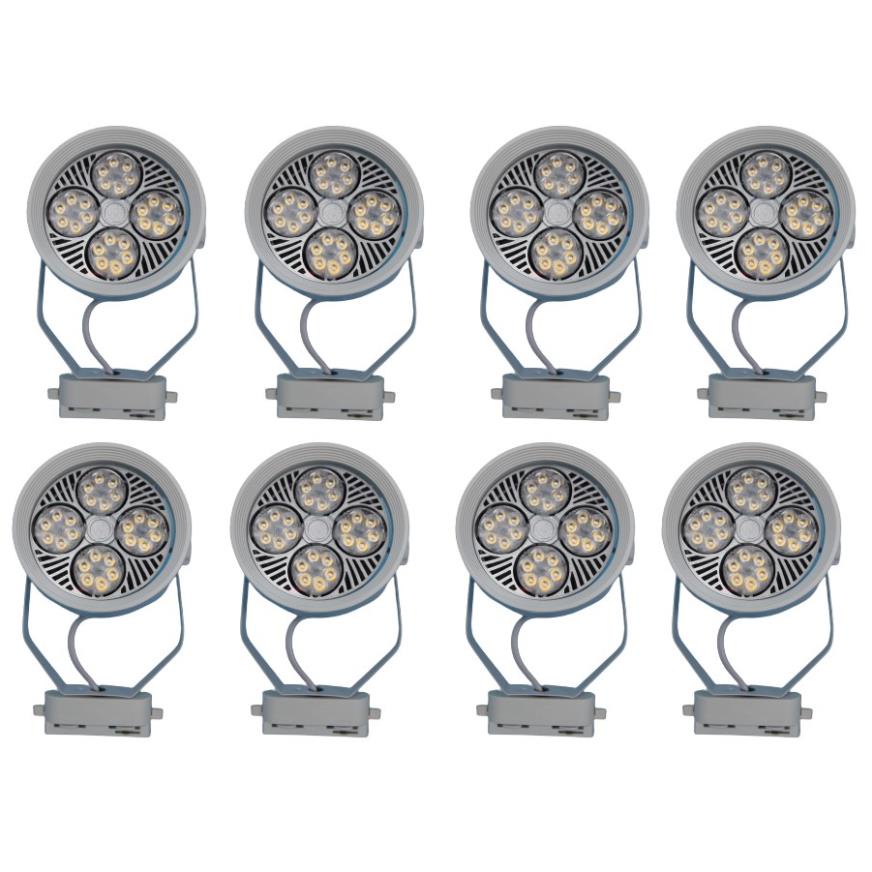 Bộ 8 đèn rọi ray mắt trâu 24w, đèn trang trí giá tốt.