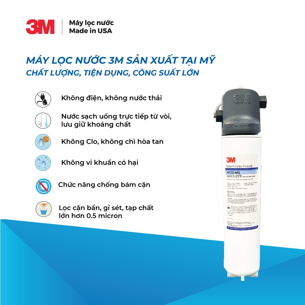 Máy Lọc Nước 3M BREW120-MS - Không Điện - Hàng Chính Hãng