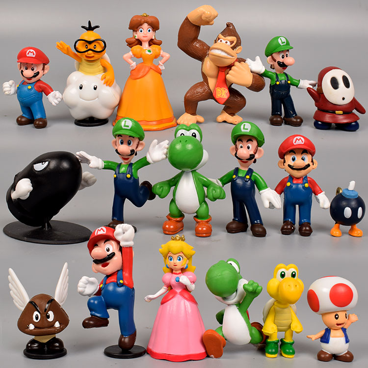 Set 18 mô hình đồ chơi nhân vật game Super Mario