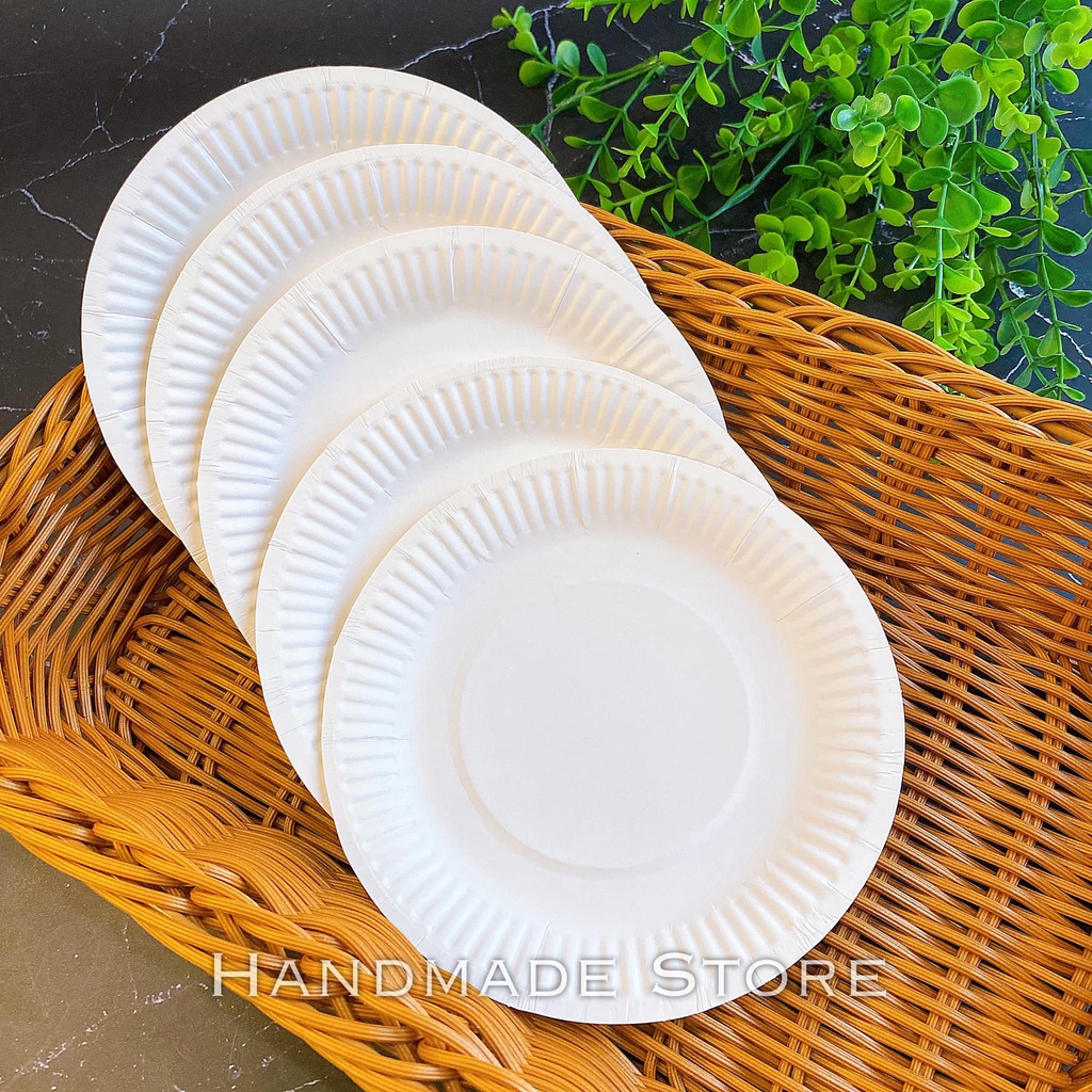 Set 10 đĩa giấy làm thủ công đủ màu