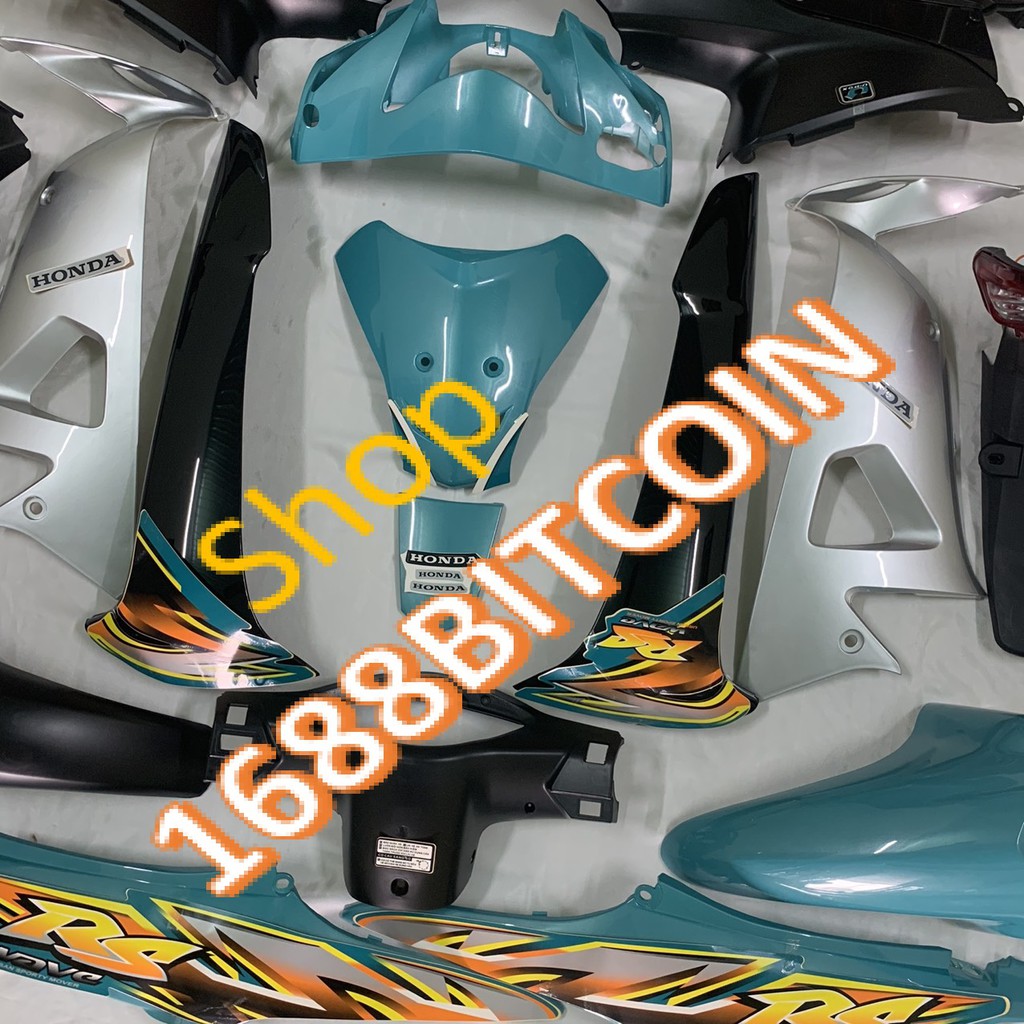Dàn áo xe Wave RS - Anpha - S100 đời 2006 đến 2016 Nhựa ABS Màu XANH NGỌC