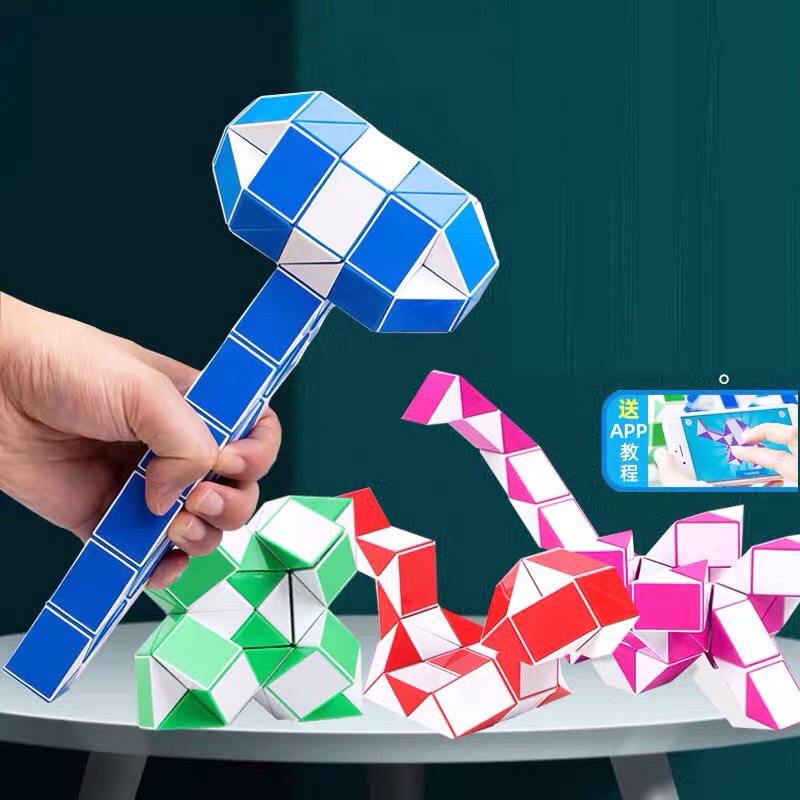 Rubik Rắn Magic Snake 24 / 36 / 48 / 72 / 84 / 96 / 108 /120/ 144 Đoạn - Rubic Snake Rắn Xếp Hình Cao Cấp