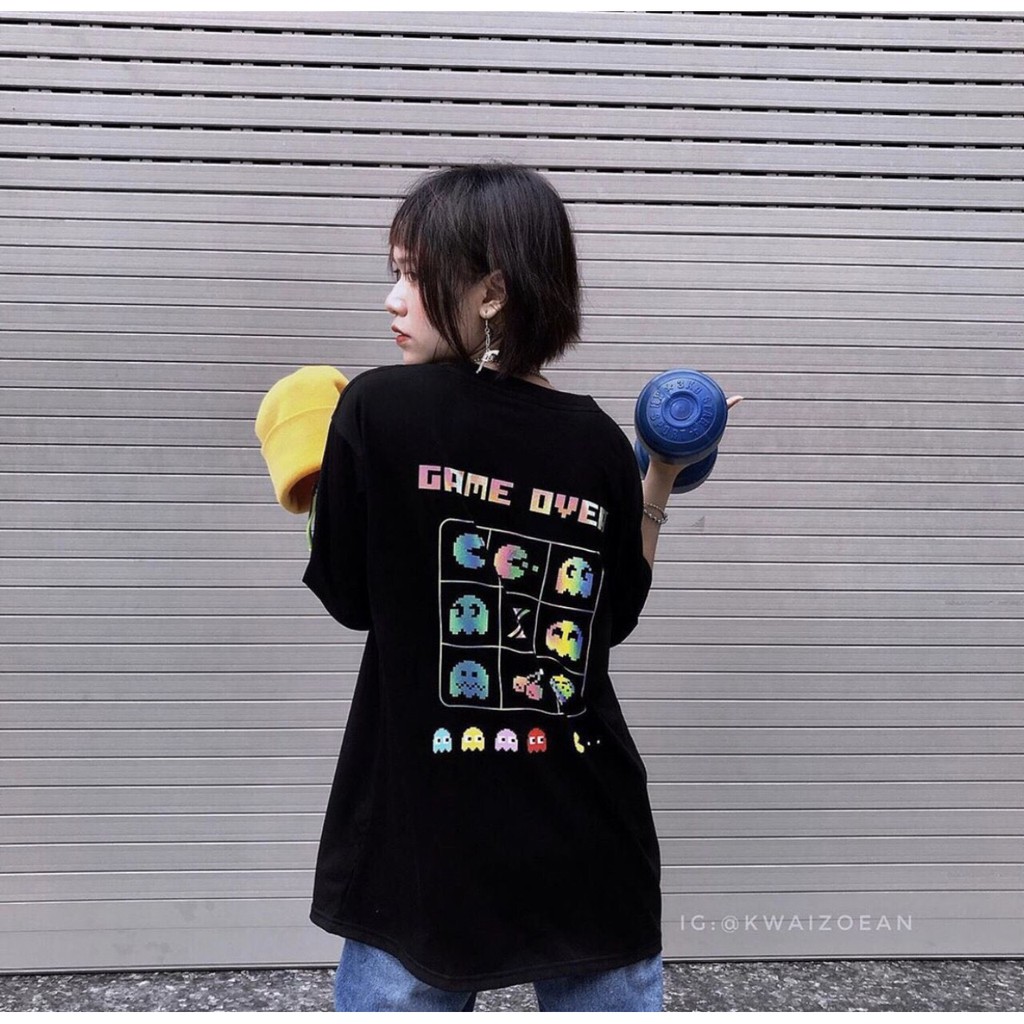 Áo Thun Game Over 🍒🍒🍒 Áo Thun Nam Nữ Unisex (Tặng Kèm 1 Gương Mini Siêu Xinh)