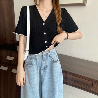 áo croptop len tăm