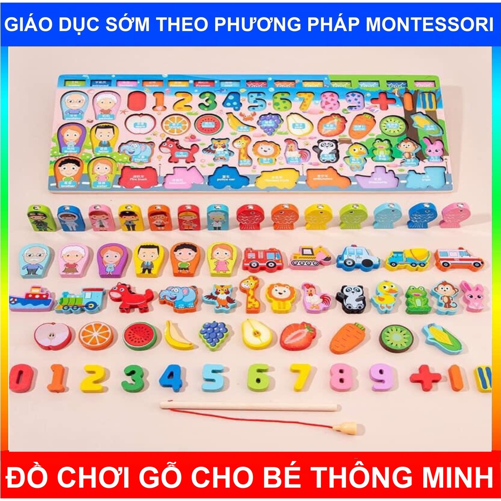 BỘ ĐỒ CHƠI GỖ THÔNG MINH CHO BÉ