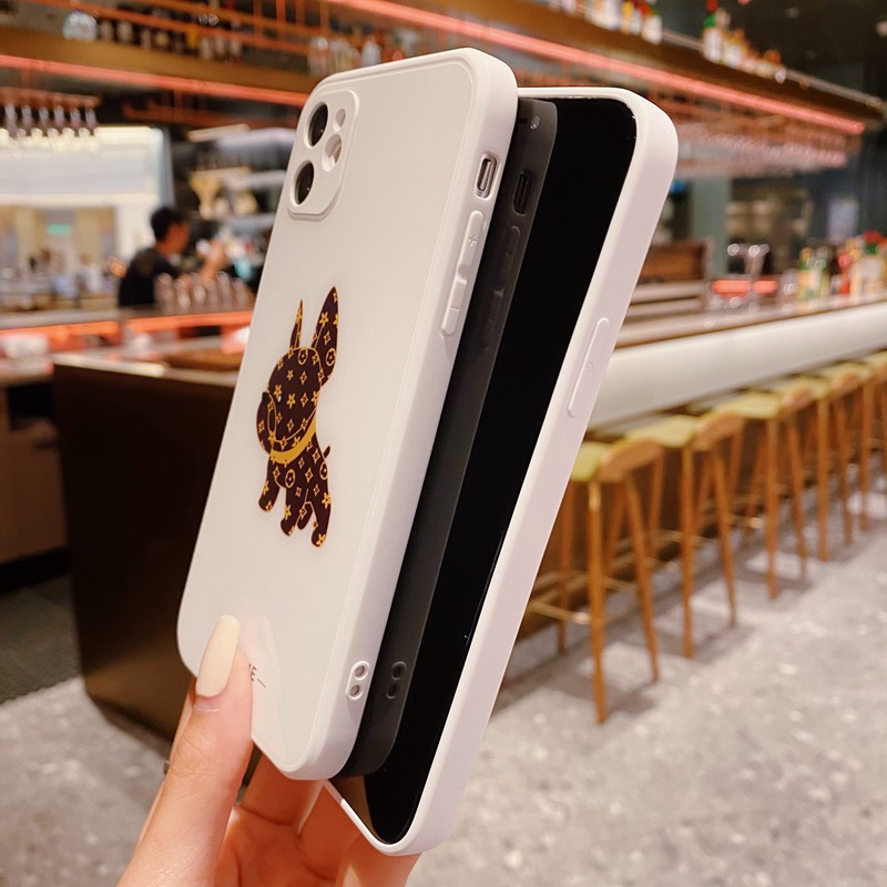 Ốp silcone dẻo 6PLUS đến 12 PRO MAX - Bull dog mẫu mới siêu ngầu - Siêu thời trang