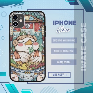 Ốp Lưng Vịt con may mắn ăn mì Ramen Japan hợp người mệnh Thủy IWATE CASE cho iPhone 6-13 MYS20220885