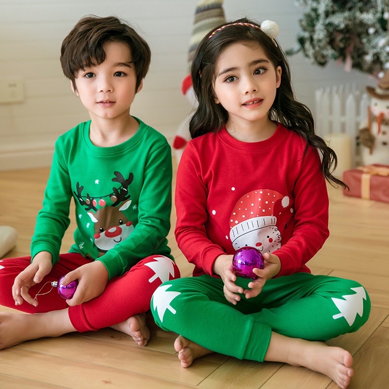 Bộ cotton noel bé trai , bé gái