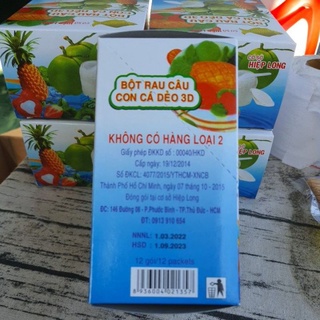 Bột rau câu con cá dẻo 3D