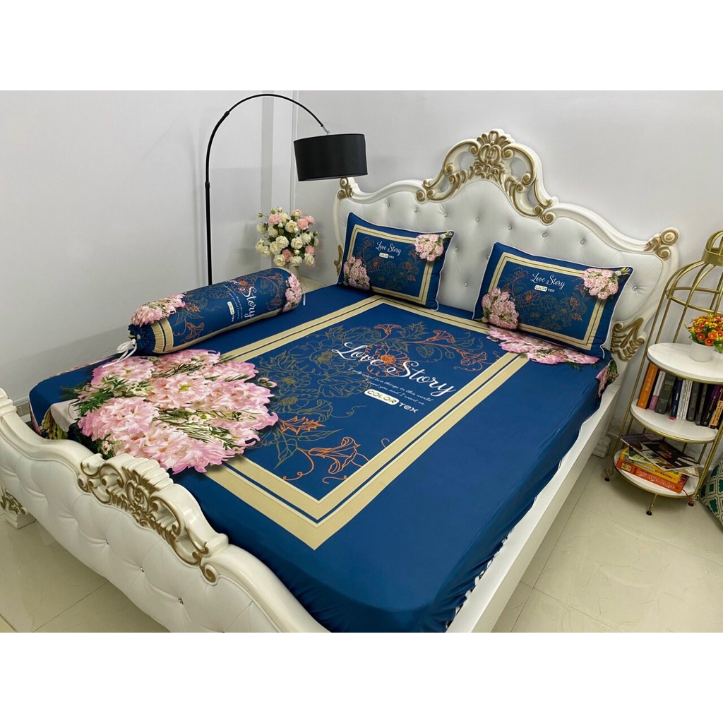 Bộ Drap gối { 4 món} thun Ý 5D Cao Cấp , mát lạnh, thấm hút tốt {có bán ga lẻ}