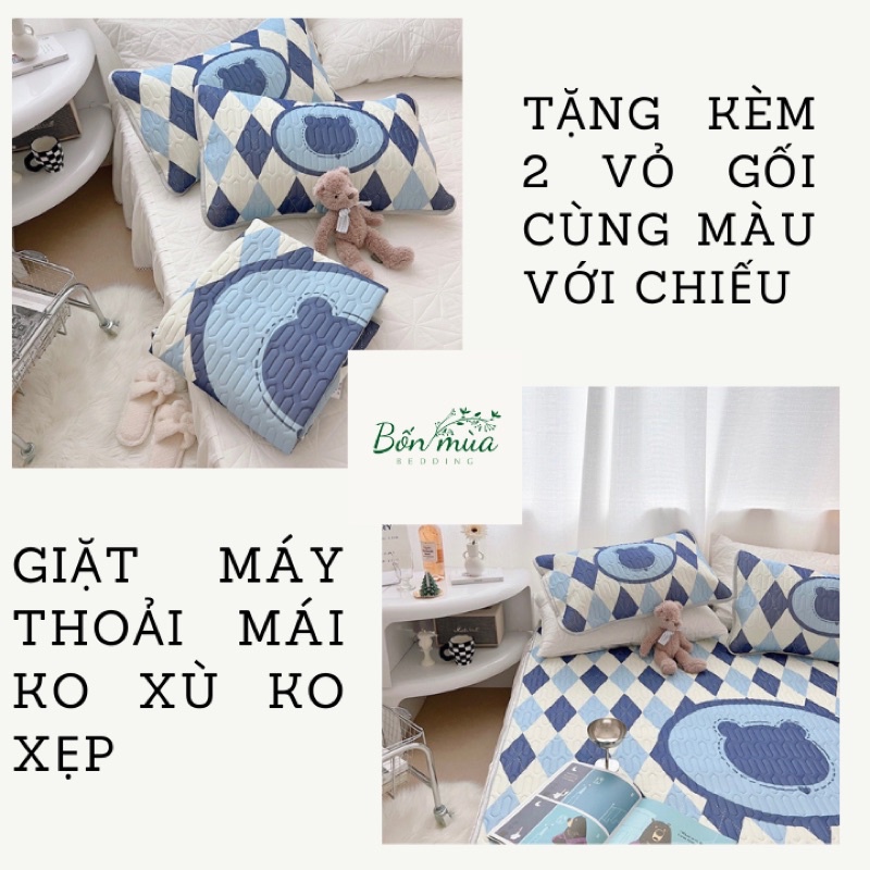 Chiếu Điều Hoà Cao Su Non [TENCEL LATEX DÀY] hoạ tiết 5D cao cấp, kích thước m6/ m8/ 2m2 - nhập khẩu LOẠI 1, có ảnh thật