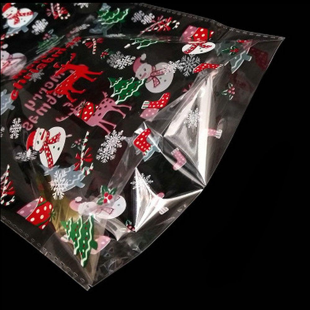 50 / 100 Túi Đựng Kẹo Họa Tiết Người Tuyết Hoạt Hình Trang Trí Giáng Sinh