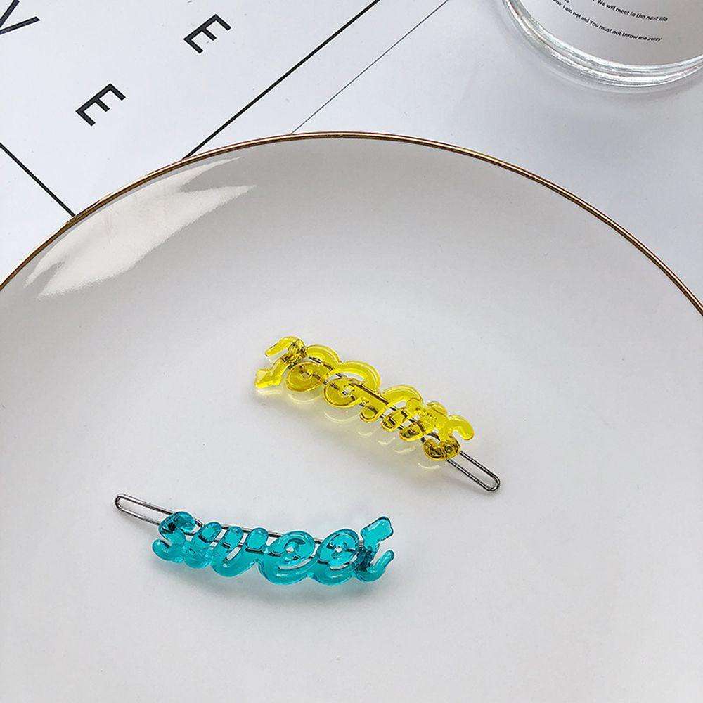 NICKOLAS Kẹp Tóc Trong Suốt Bằng Hợp Kim Phong Cách Hàn Quốc Cho Nữ