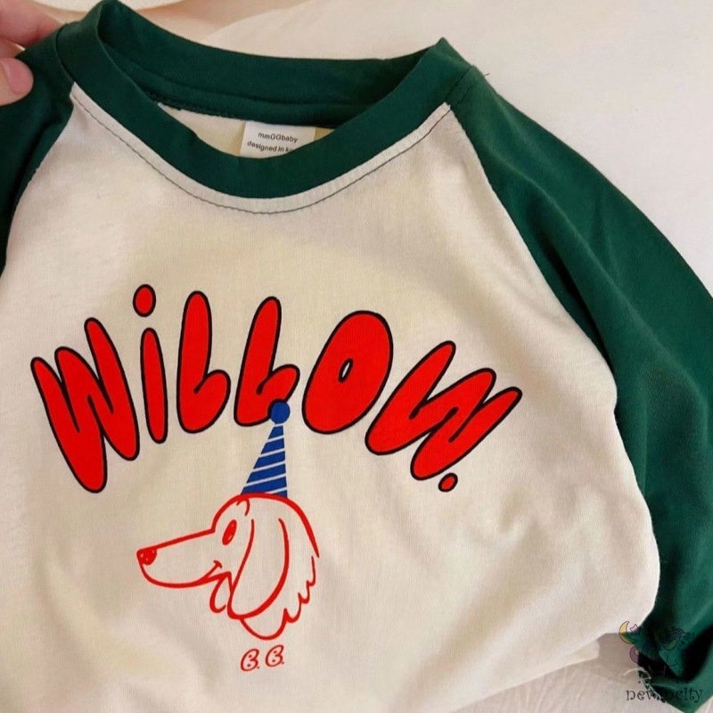 Áo Thun Cotton Tay Dài Màu Sắc Thời Trang Mùa Thu Phong Cách Hàn Quốc Cho Bé