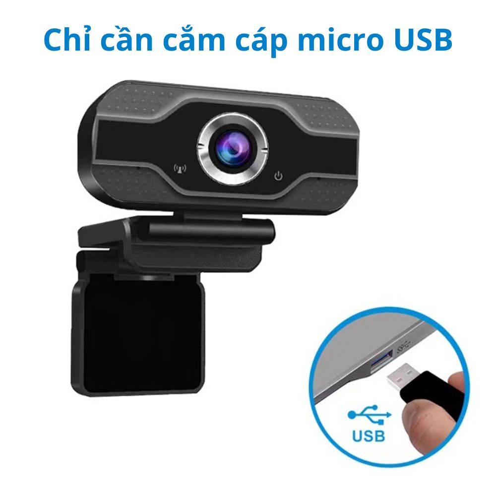 Webcam máy tính J2 Pro có mic full hd 1080p full box siêu nét dùng cho pc laptop - bảo hành 12 tháng