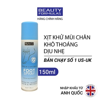 Xịt khử mùi chân ngăn mùi hôi giúp chân khô thoáng thơm tho beauty formulas 150ml