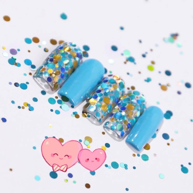 (hàng mới về) Kim tuyến tròn trang trí móng dành cho Nail siêu xinh 7k/1 hủ