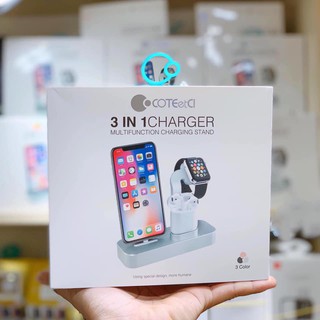 Dock sạc nhanh không dây COTEetCI 3 in 1 Wireless charging base