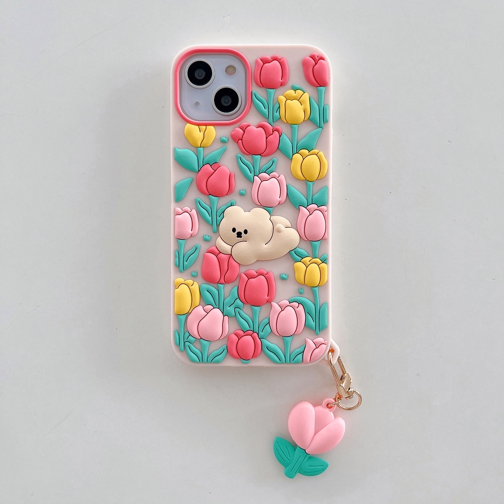 Ốp Điện Thoại Silicone Mềm Chống Sốc In Hình Gấu Hoạt Hình Cho iPhone 13 12 11 Pro Max XR XS Max 6 7 8 Plus