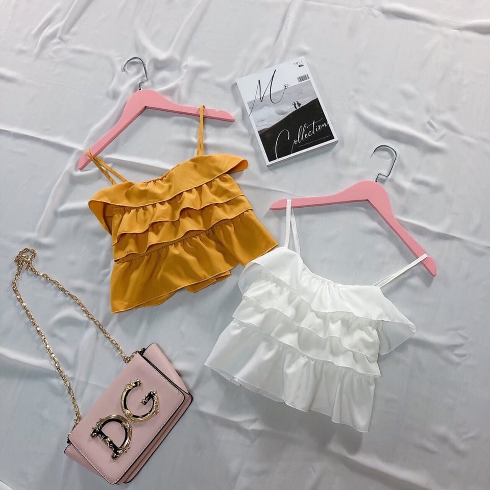 Áo 2 dây nhiều tầng - Áo hai dây vải voan đẹp - Ảnh thật - MIN Boutiques | BigBuy360 - bigbuy360.vn