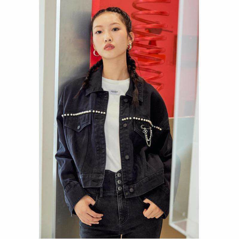 Áo jean đen Ve.ro moda xịn sò
