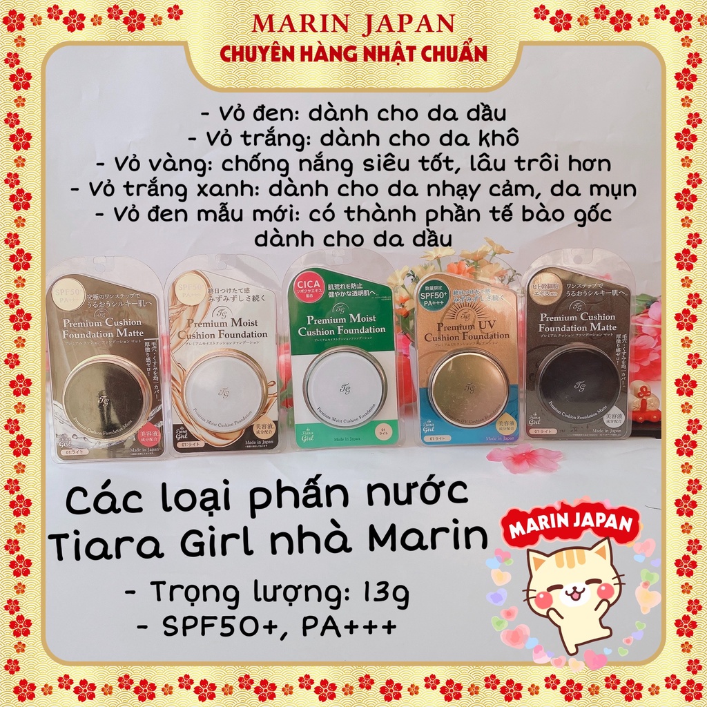 Phấn nước Tiara Girl TG Nhật Bản Premium Moist Cushion Foundation