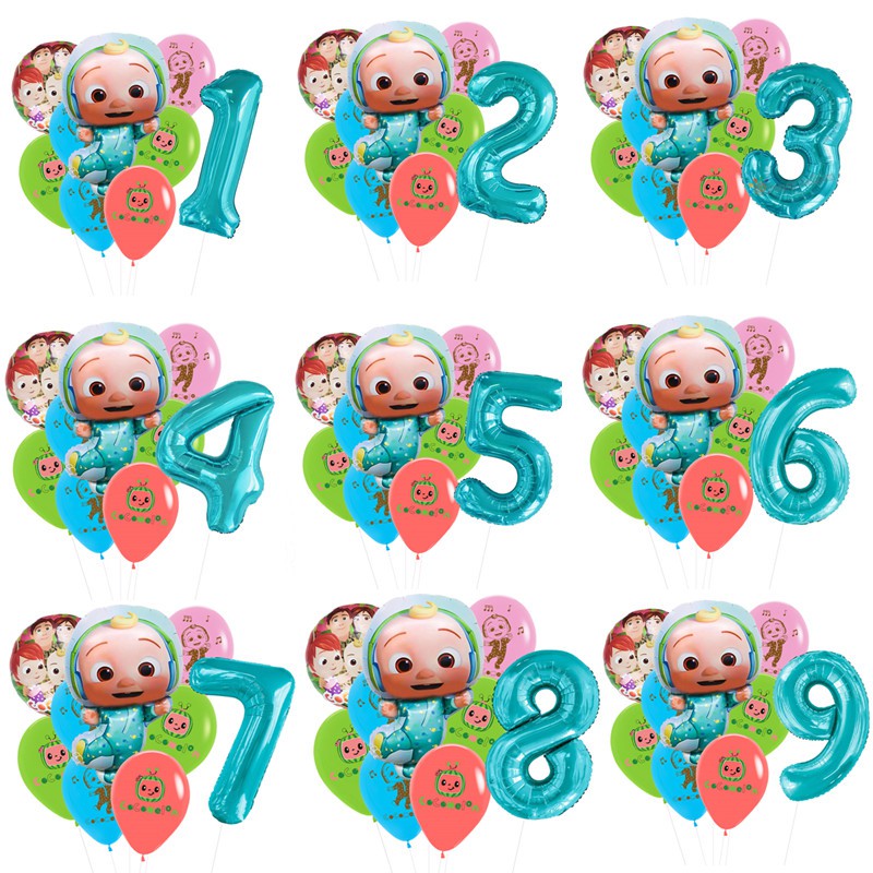 Set 9 Bong Bóng Trang Trí Tiệc Sinh Nhật