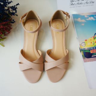Sandal quai chéo gót mica