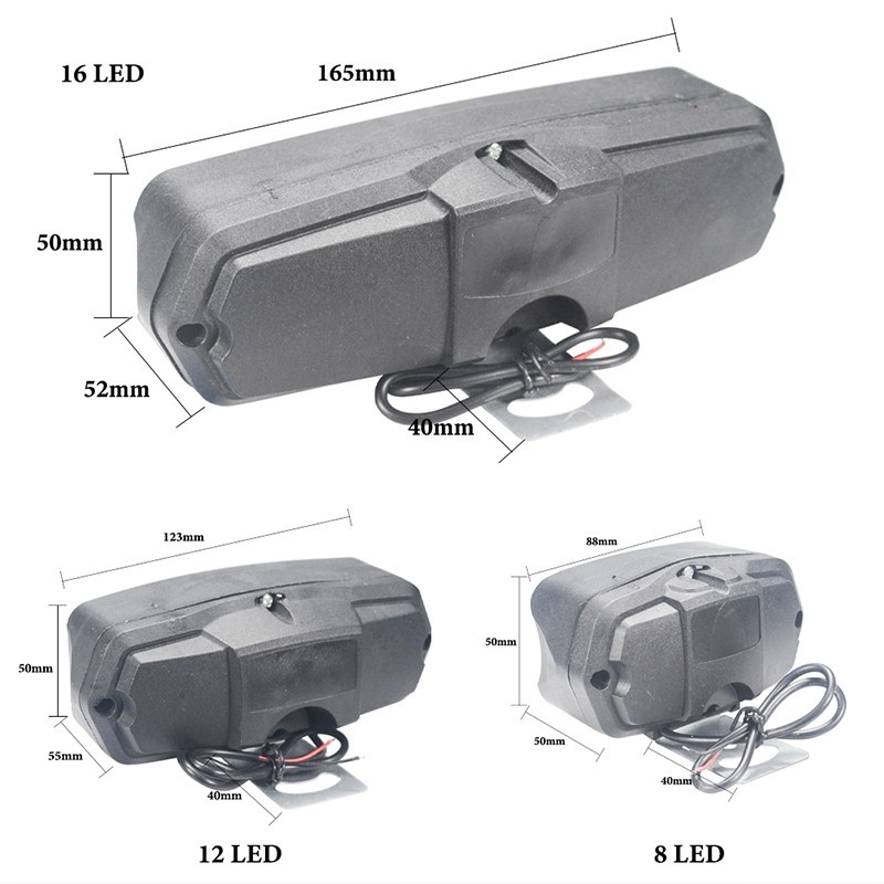 Đèn pha Uni-shine làm việc 8/12/16 bóng 12/18/24W 2400LM 12V cho xe máy ATV