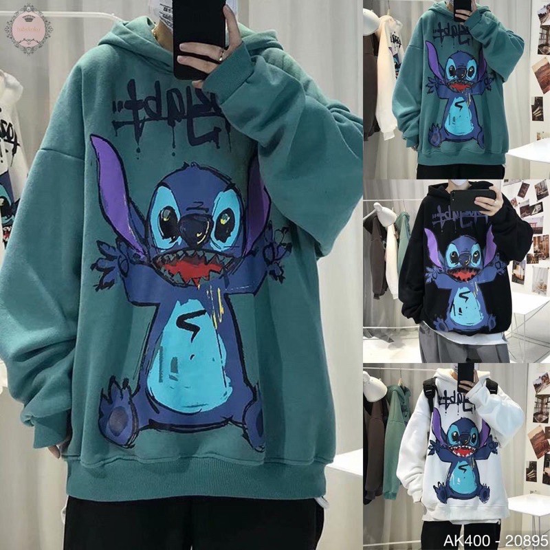 [VIDEO THẬT] Áo hoodie nỉ nam nữ form rộng chất nỉ bông dày in Sticker FTITCH hot trend, nam nữ đều mặc được