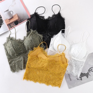 Áo Bra Nữ 2 Dây Ren Lá Dáng Lửng 9936