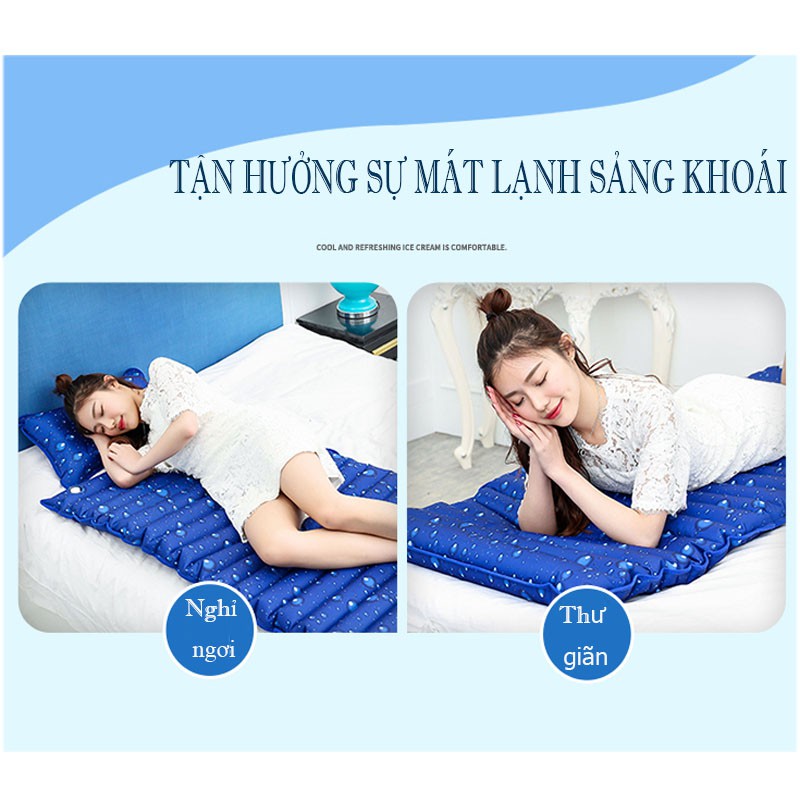 Đệm nước mát, nệm hơi nước mát êm ái gia đình văn phòng đủ kích thước, họa tiết ngẫu nhiên, dễ dàng thêm nước vt183