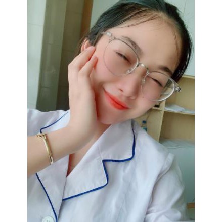 Gọng kính cận mắt tròn nam nữ Liup Eyewear cắt vành dẻo thời trang 6214