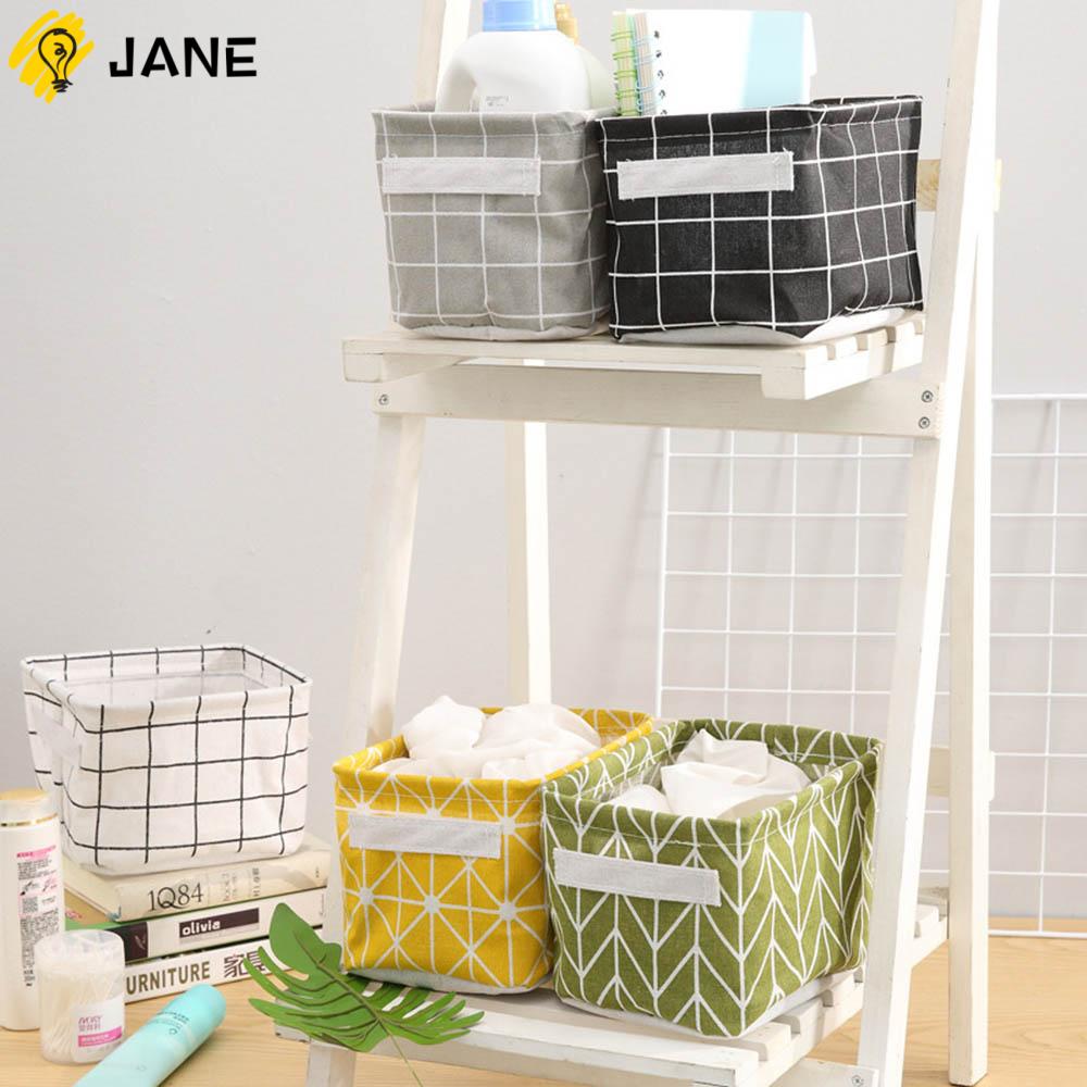 Giỏ Đựng Đồ Dùng Bằng Vải Cotton Hình Chữ Nhật Chống Nước Nhỏ Gọn Hàng Mới Dành Cho Phòng Tắm