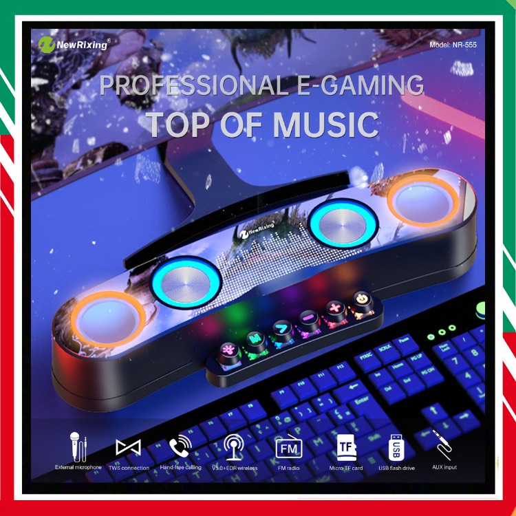 🚀Loa Bluetooth🚀 NR-555 Cao Cấp Siêu Đẹp, Âm Thanh Đỉnh ,Công Nghệ blutooth 5.0 BINTECH Bảo Hành 6 Tháng