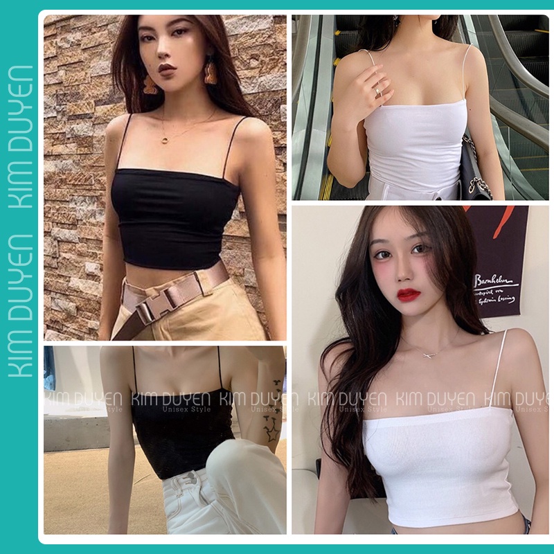 Áo 2 Dây Bún Chất Thun Bozip Co Giãn Tốt Áo 2 Dây Croptop Hàng Xịn Loại 1 [Ảnh Thật]